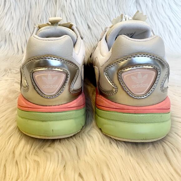 ADIDAS Falcon Zip Sneakers Chunky Low Top Retro EG6740 Tactile Rose/ White - Picture 7 of 10